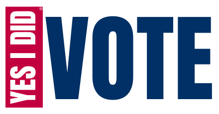YesI did Vote Logo in Blue