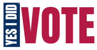 Yes I Did Vote logo in Red